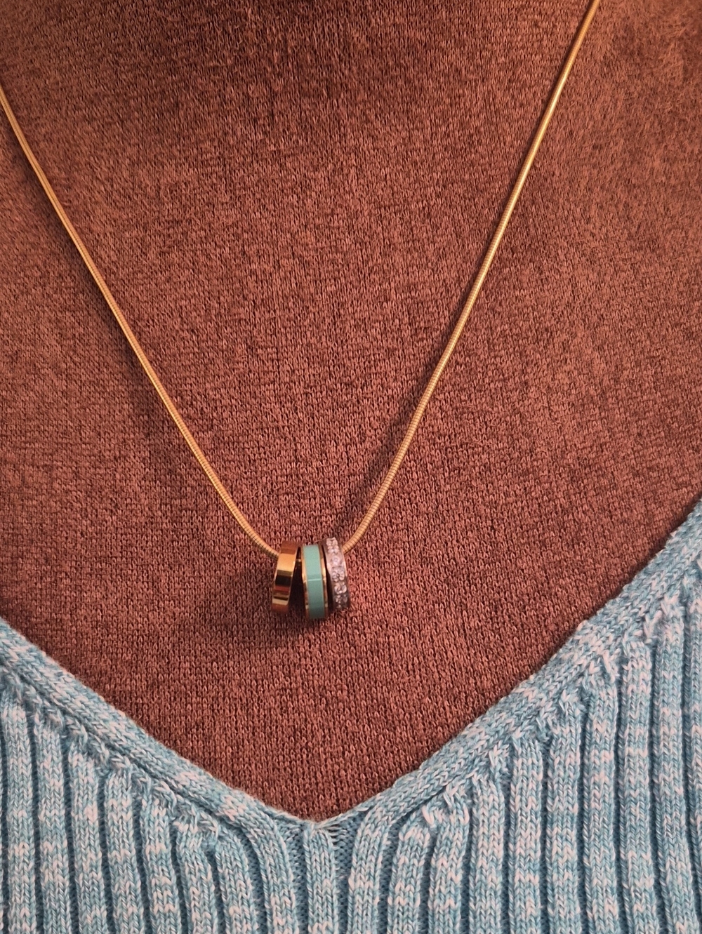 Jason Hyde Gold-Tone Pendant Necklace with Turquoise and Crystal Accents